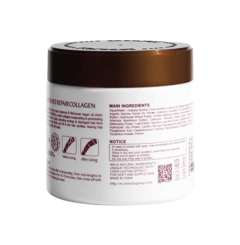 Collagen Maca Essence Repair Hair Treatment – 500ml / 16.9 Fl Oz – Deep Conditioning Mask