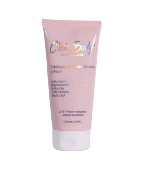 Click Cosmetics – Exfoliante Corporal Piedra Volcánica y Rosas Click Body 200ml