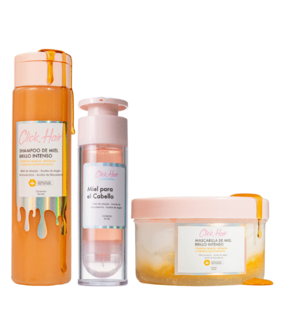 Click Cosmetics – Kit Miel Brillo Intenso Click Hair