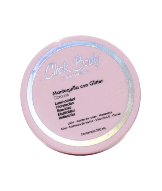 Click Cosmetics – Mantequilla Corporal con Glitter Click Body 250ml