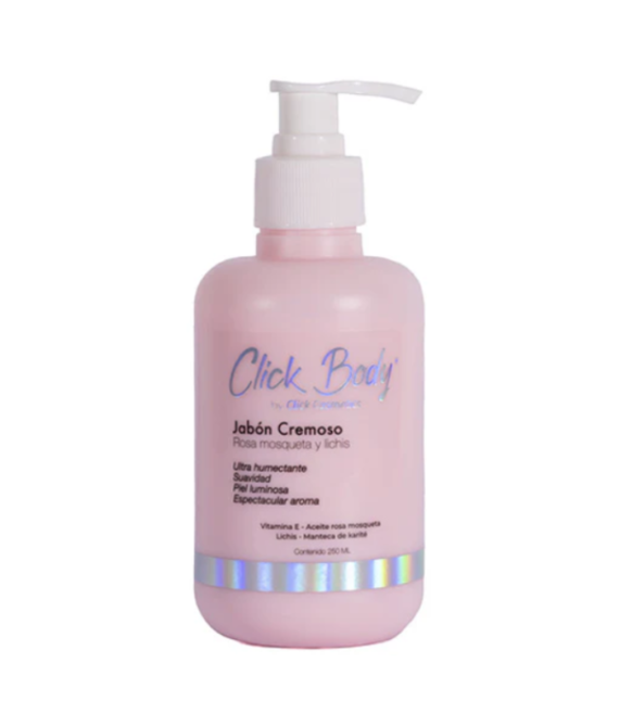 Click Hair – Jabón Corporal Cremoso Rosa Mosqueta y Lichis 250ml